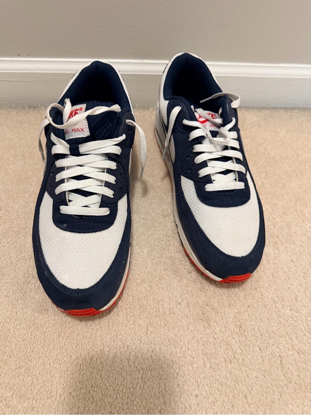 Nike Men's Navy, White & Red Low-Top Sneakers - Picture 2 of 5